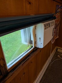 Broken AC window filler