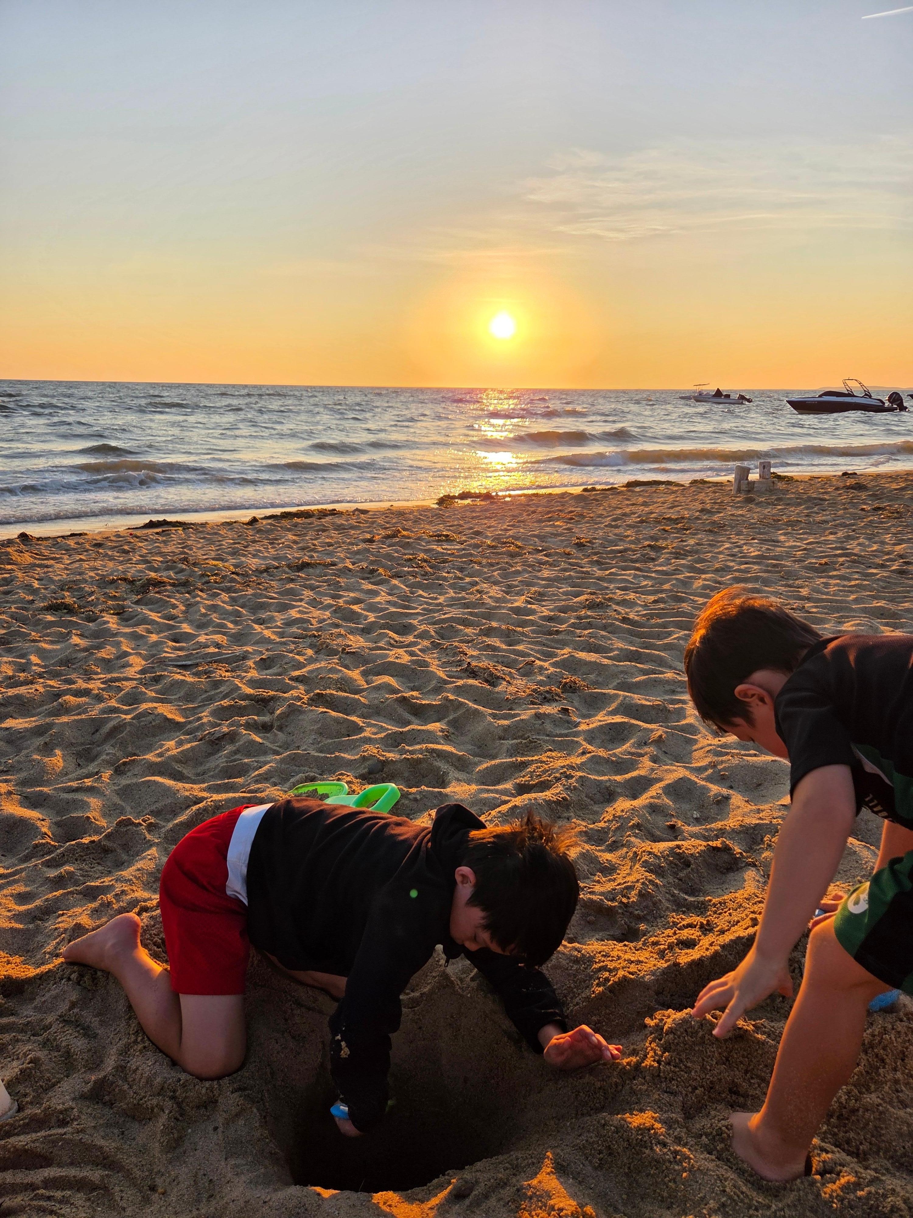 Campground Beach at sunset