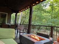 Back porch, perfect for morning coffee.