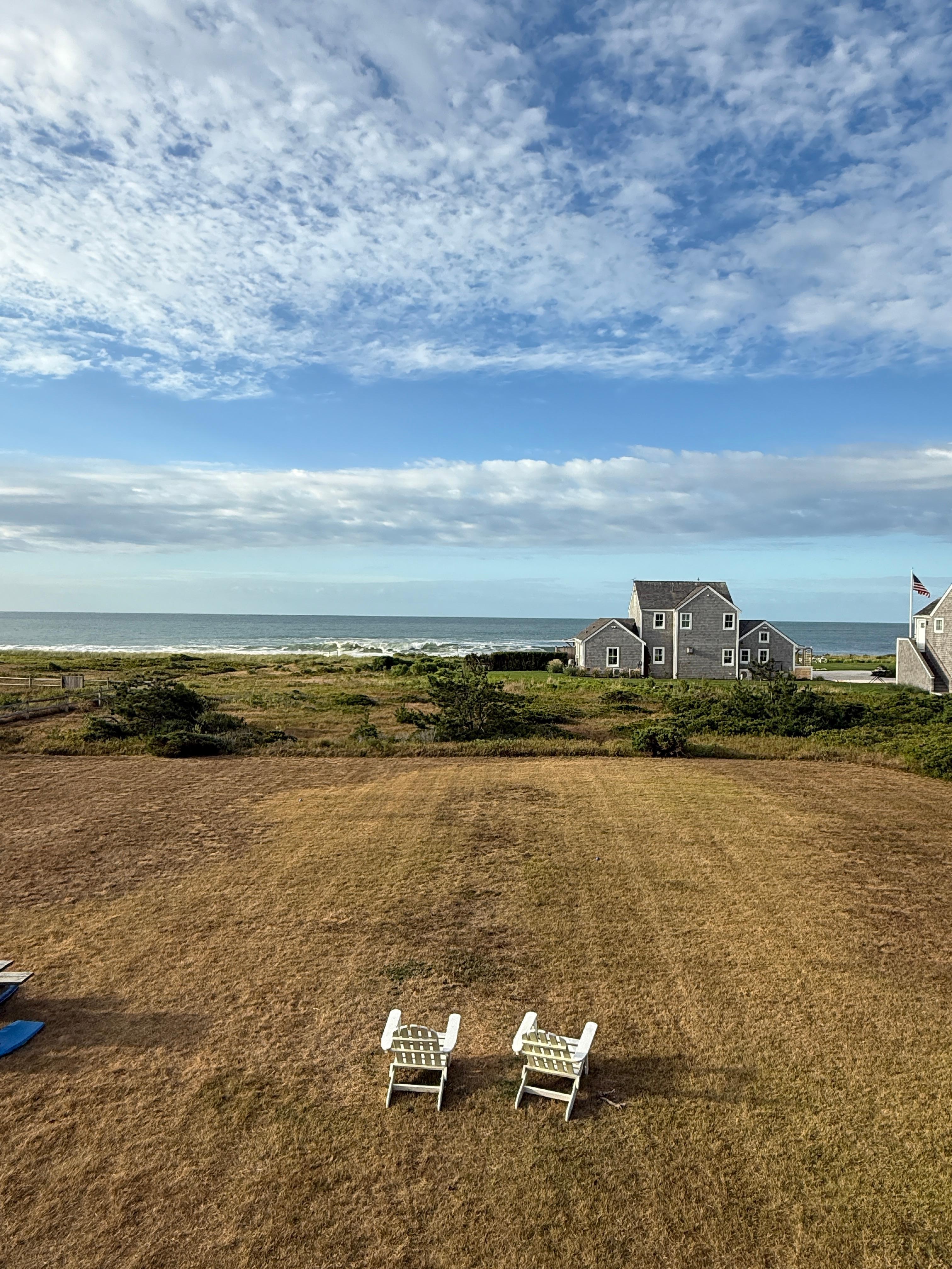 View towards the west (waves larger than usual due to storm) 