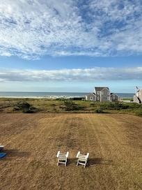 View towards the west (waves larger than usual due to storm)