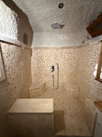 Hamam seating in the bathroom