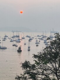View of the harbour from our room.