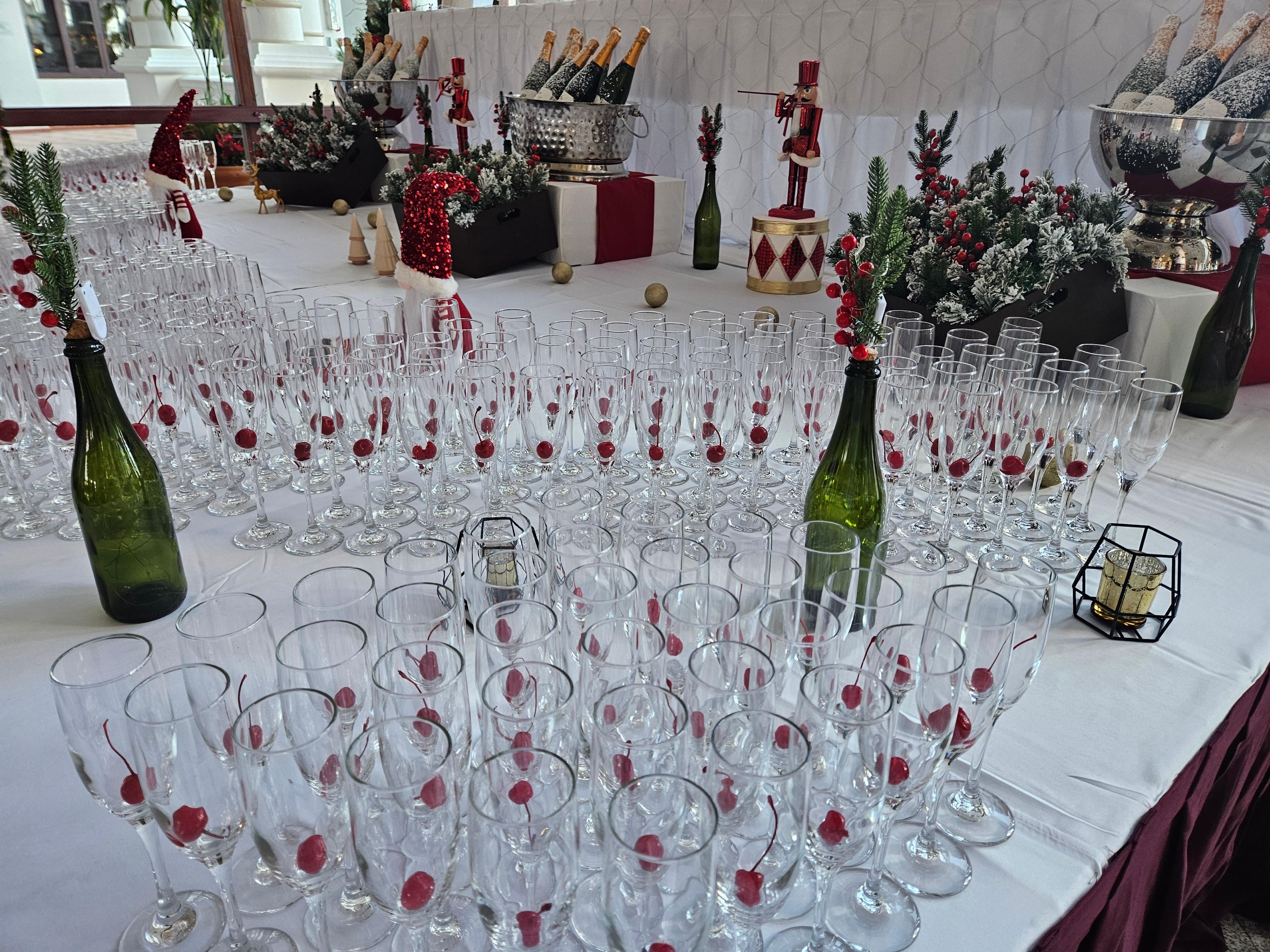 Christmas Eve champagne  celebration 