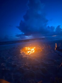 Beach bonfire