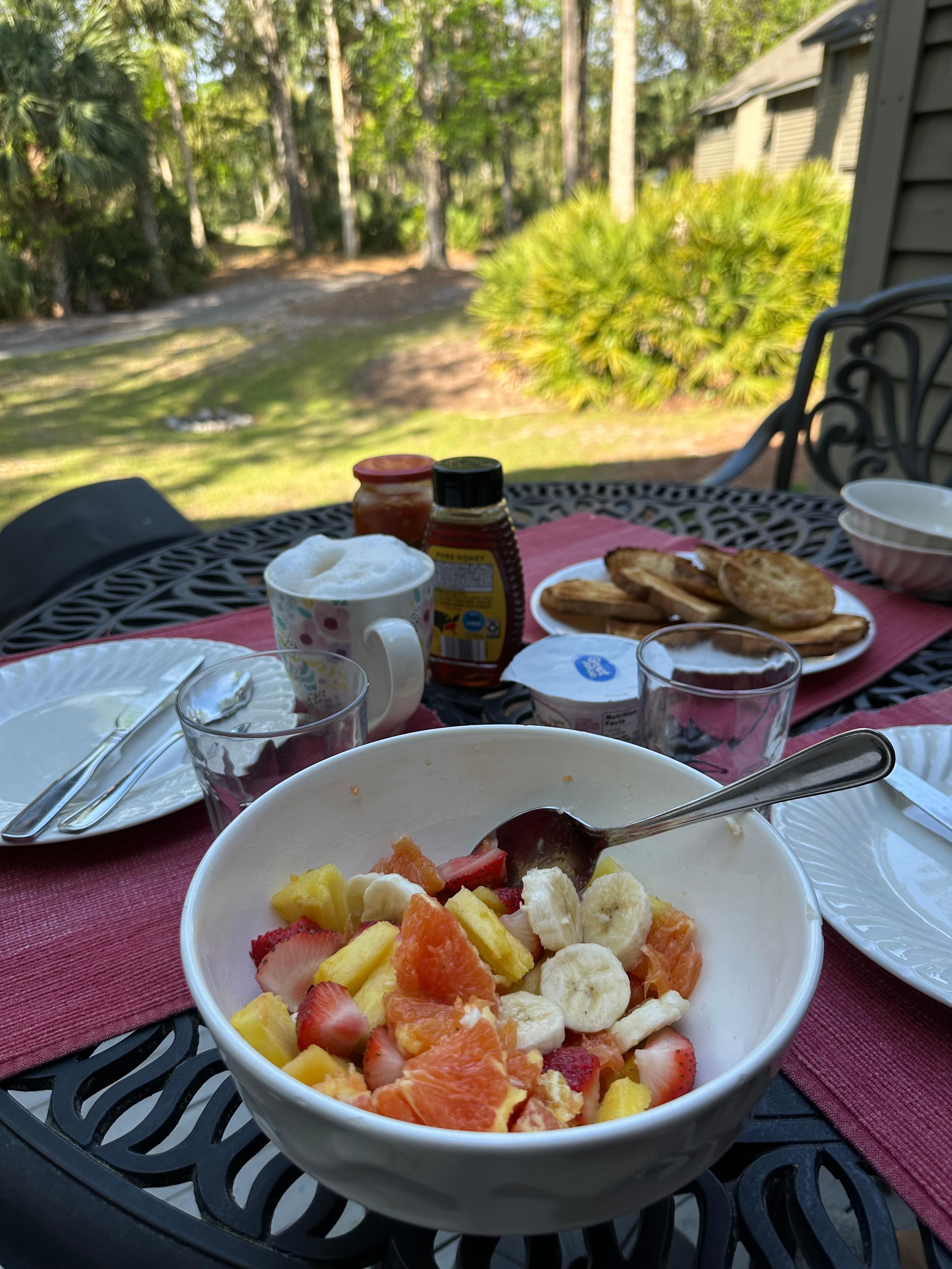 Breakfast outdoor