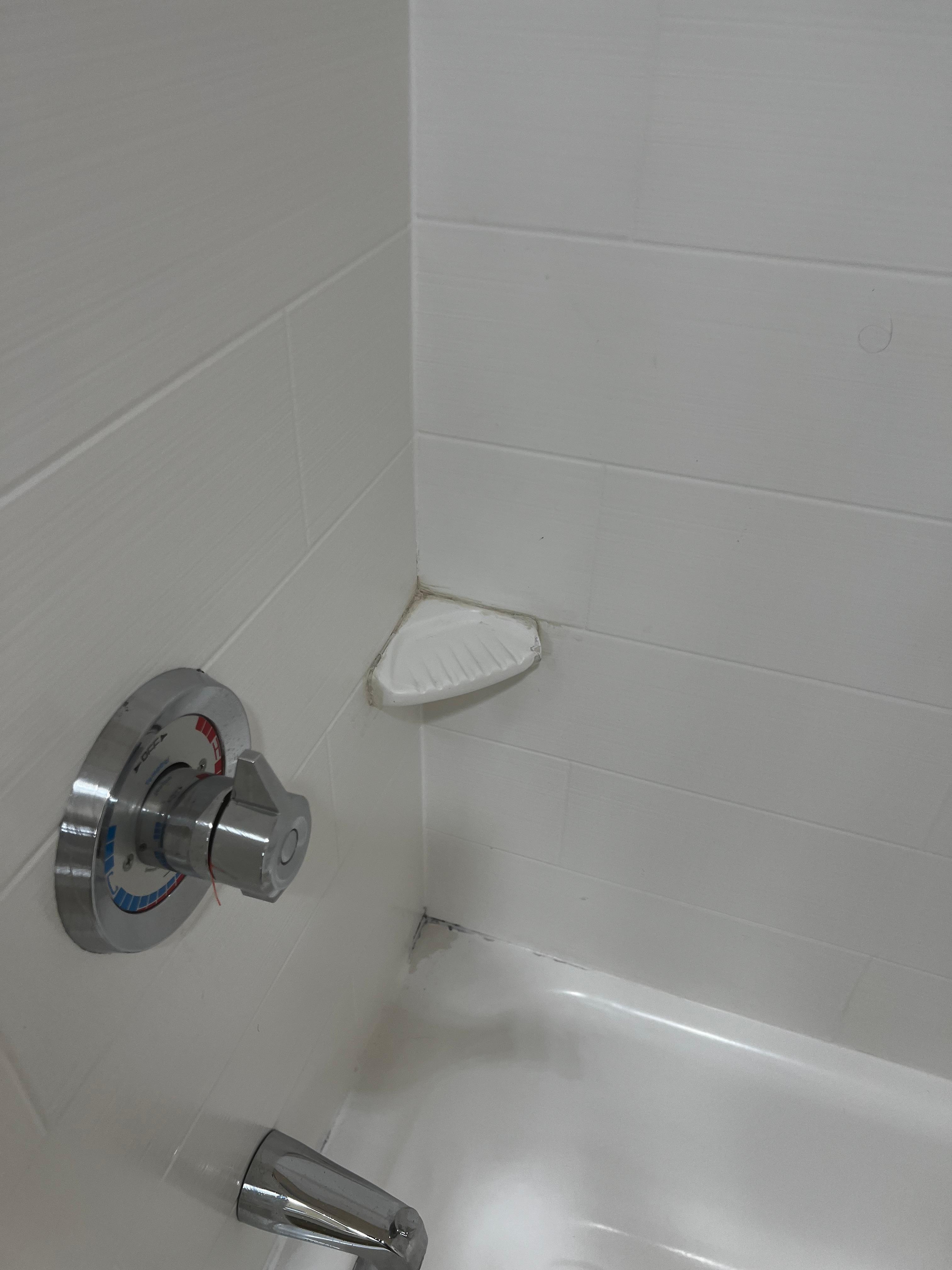 Soap dish rushed and unclean