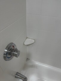 Soap dish rushed and unclean