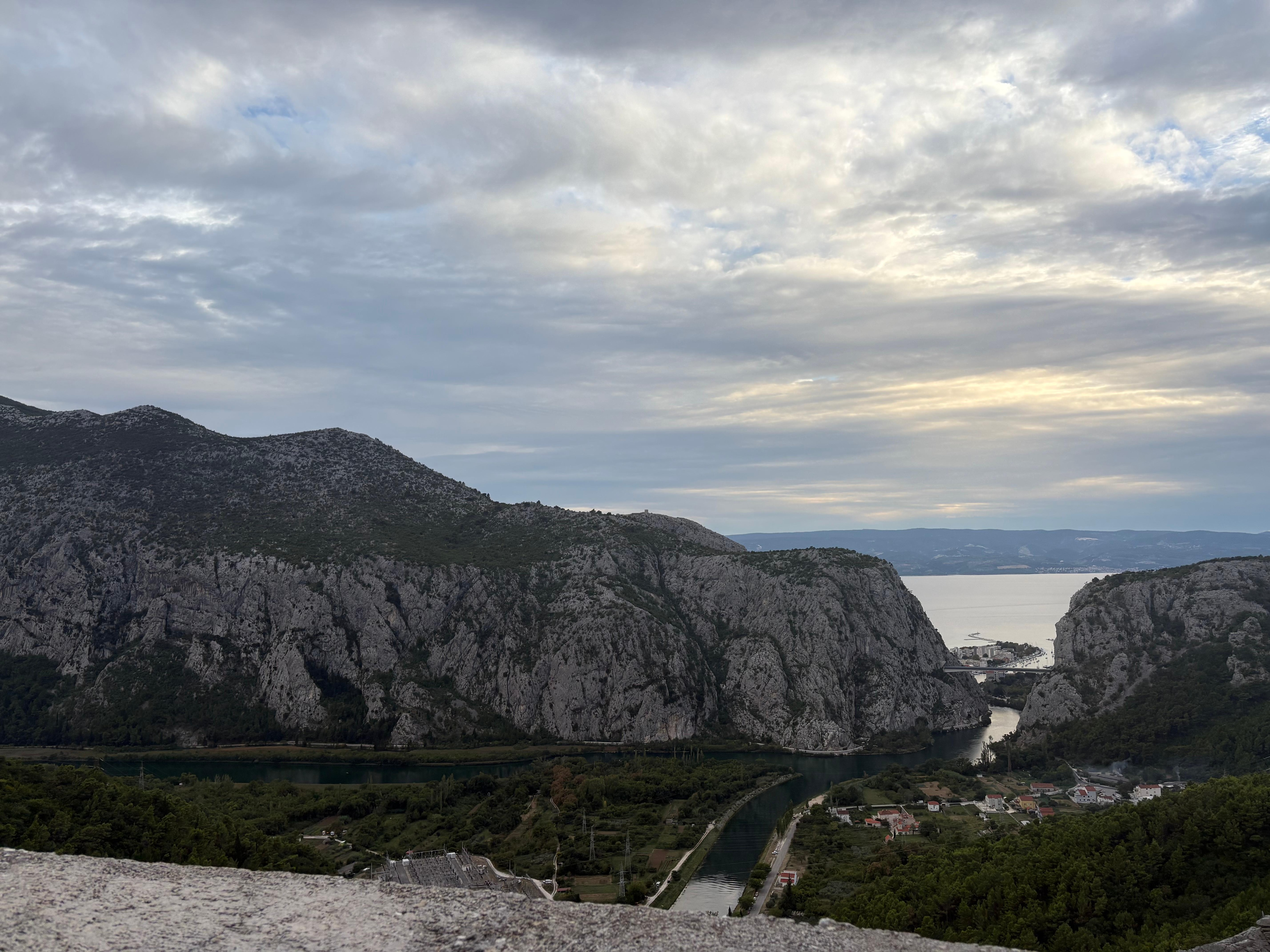 View down to Omiš from the villa 