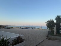 From the corner of the property, facing the beach