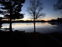 Beautiful sunrise over the lake