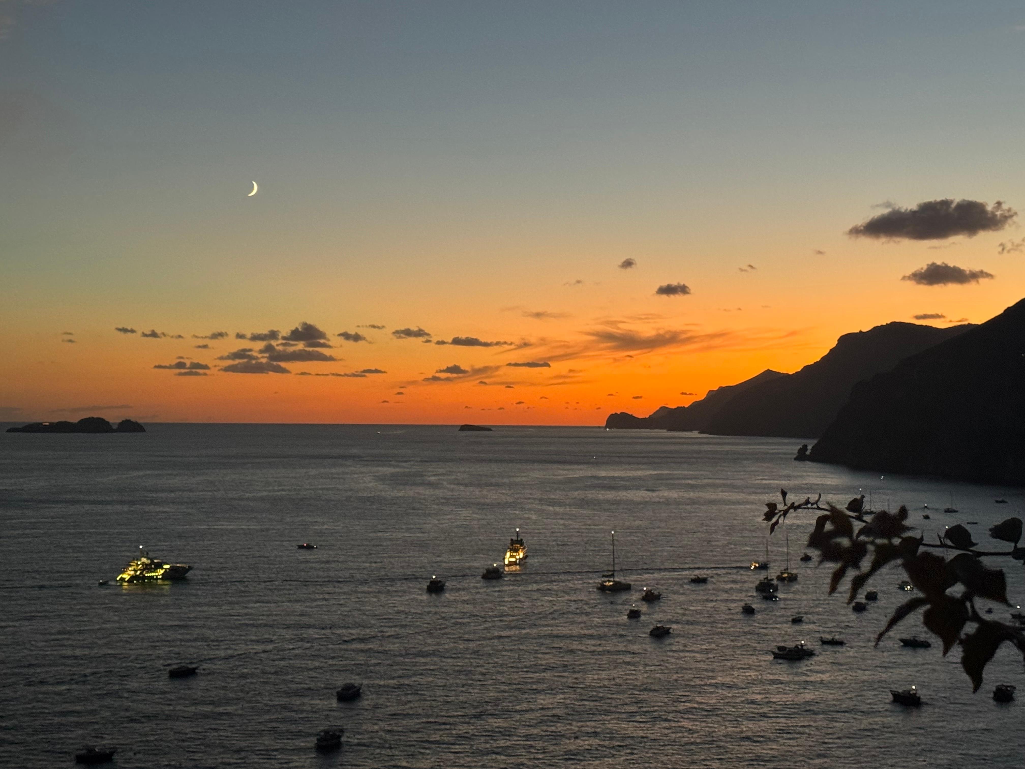 Sunset view from the terrace. 