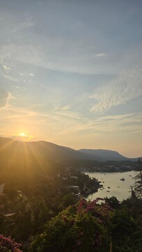 Vue depuis le balcon de notre chambre a la Villa
