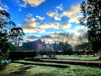 Grounds looking back from the on site lake