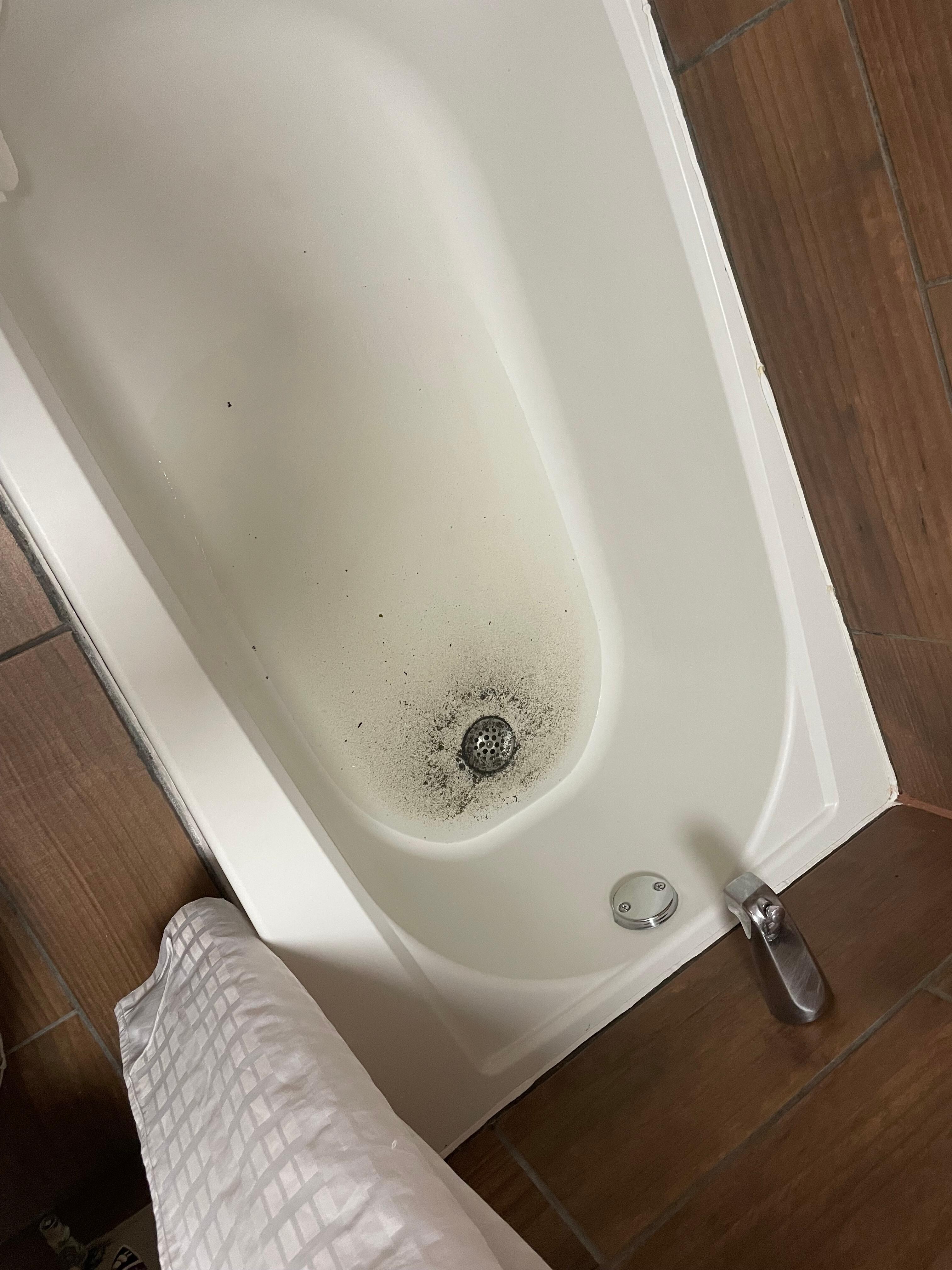 Next morning 1” of sewage water in tub. July 11th. 
