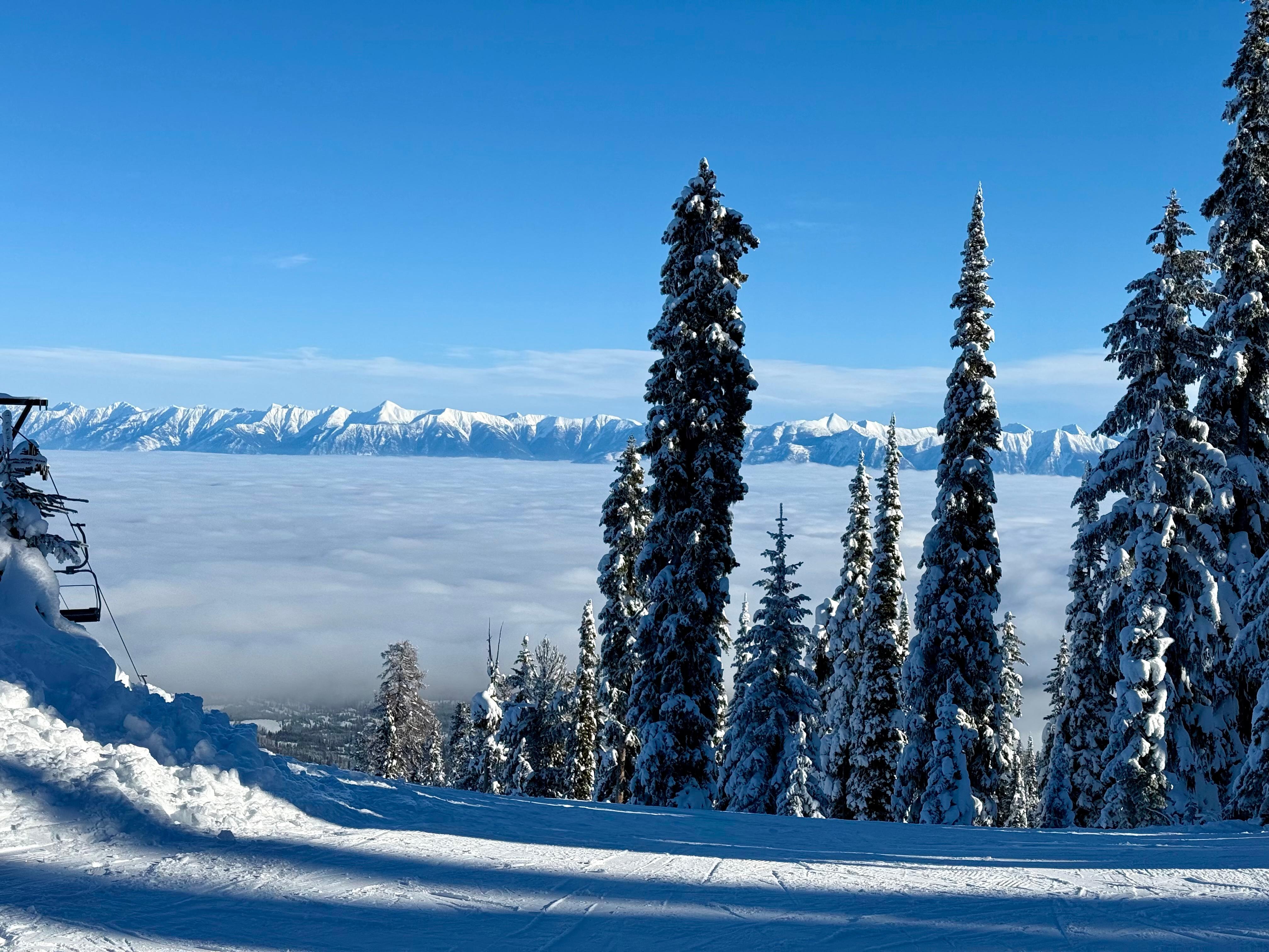 View from the top of the alpine resort 