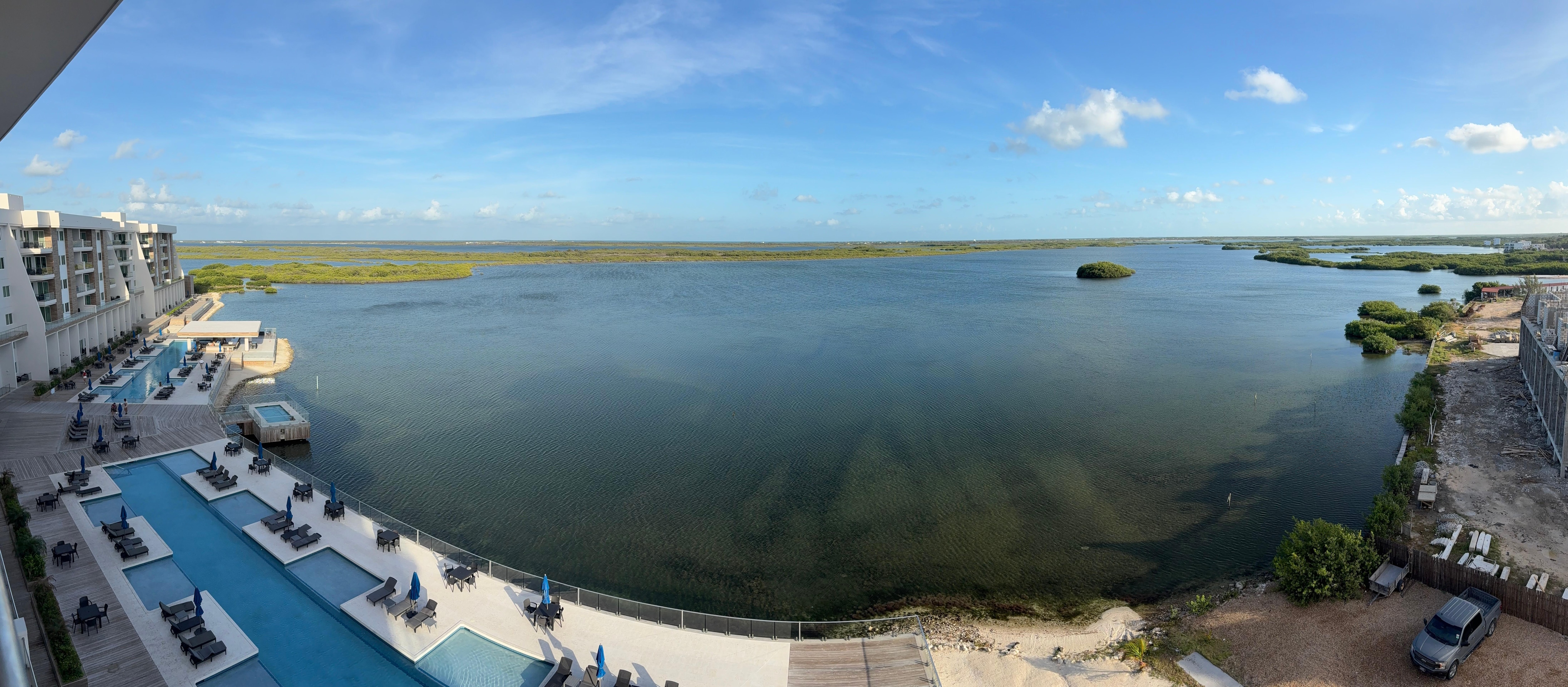 Panoramic view from balcony