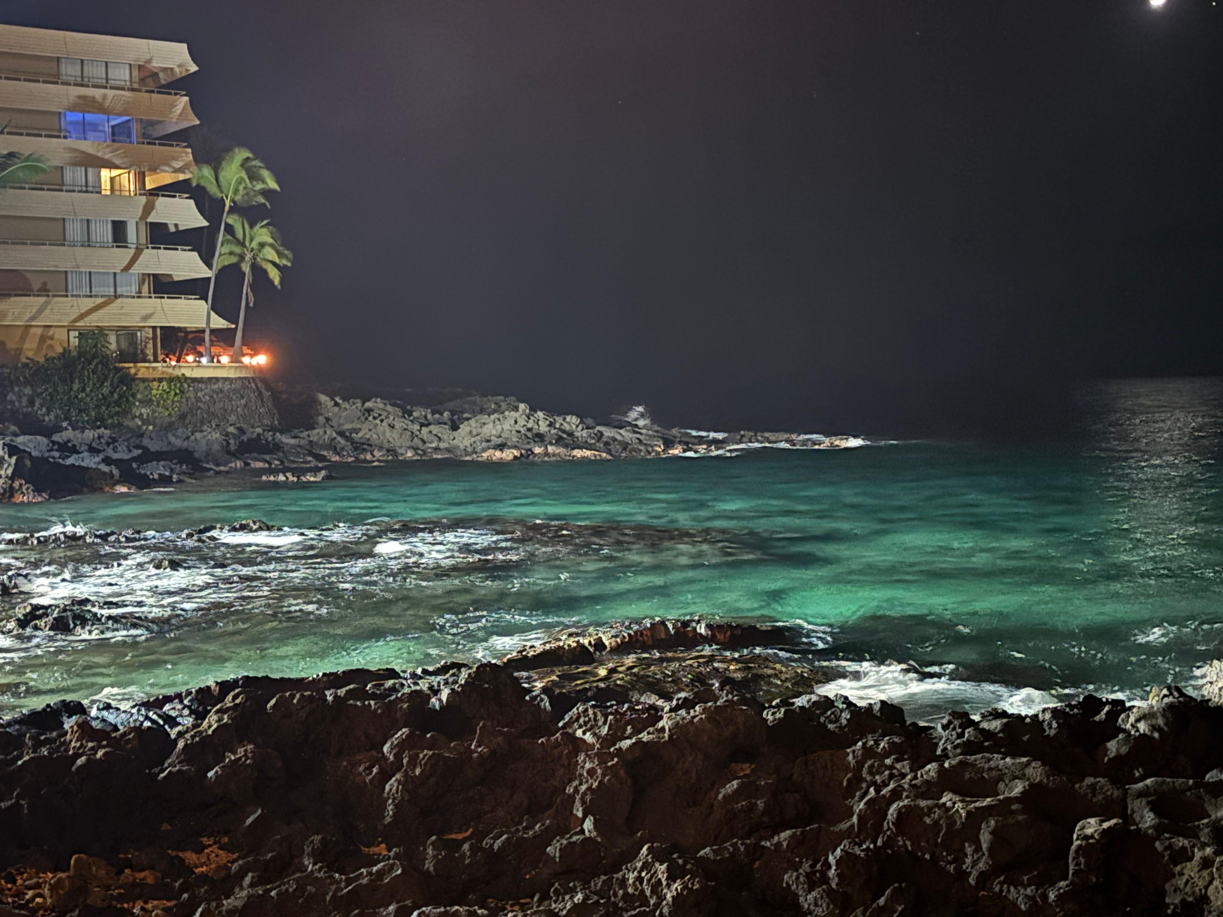 Dinner view from Huggo’s on the Rocks right down the street