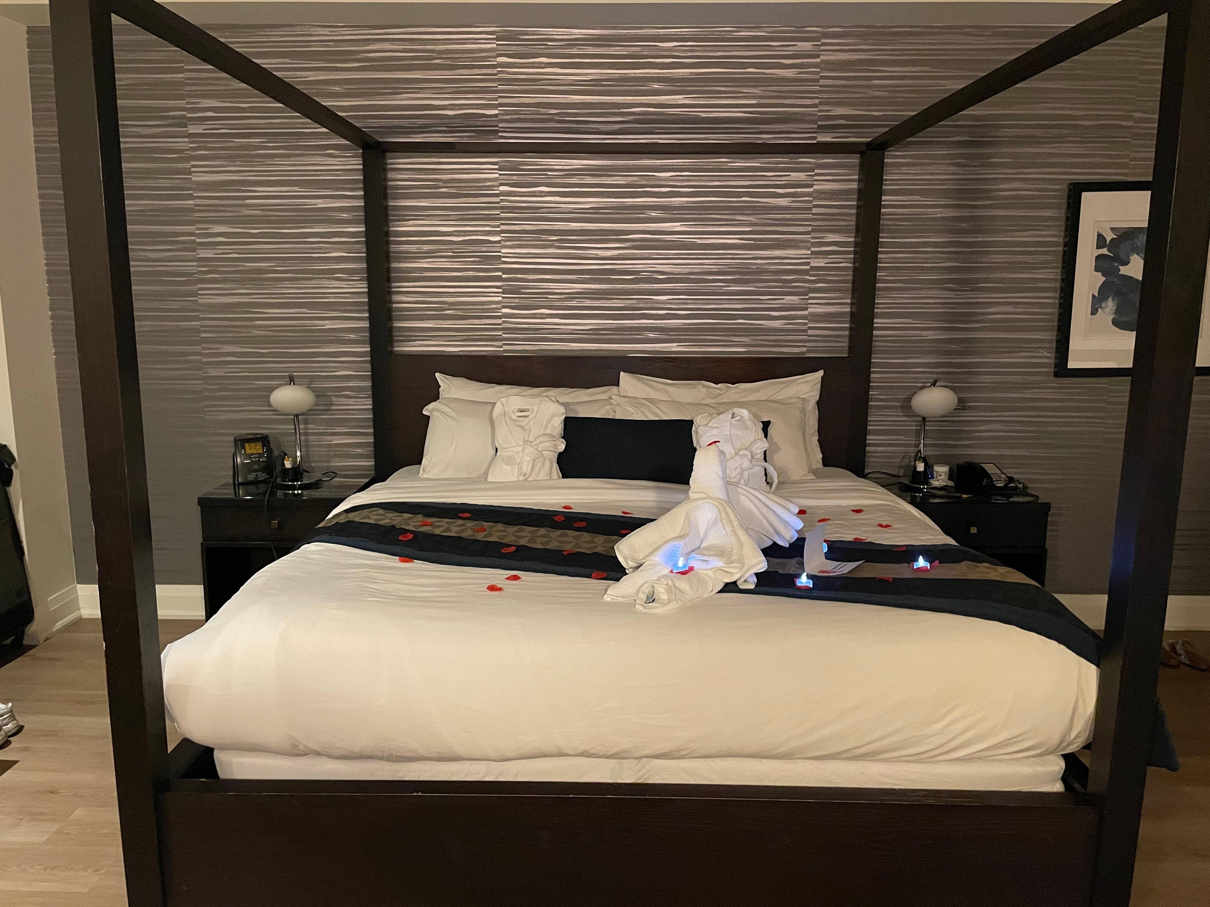 Very comfortable bed. 