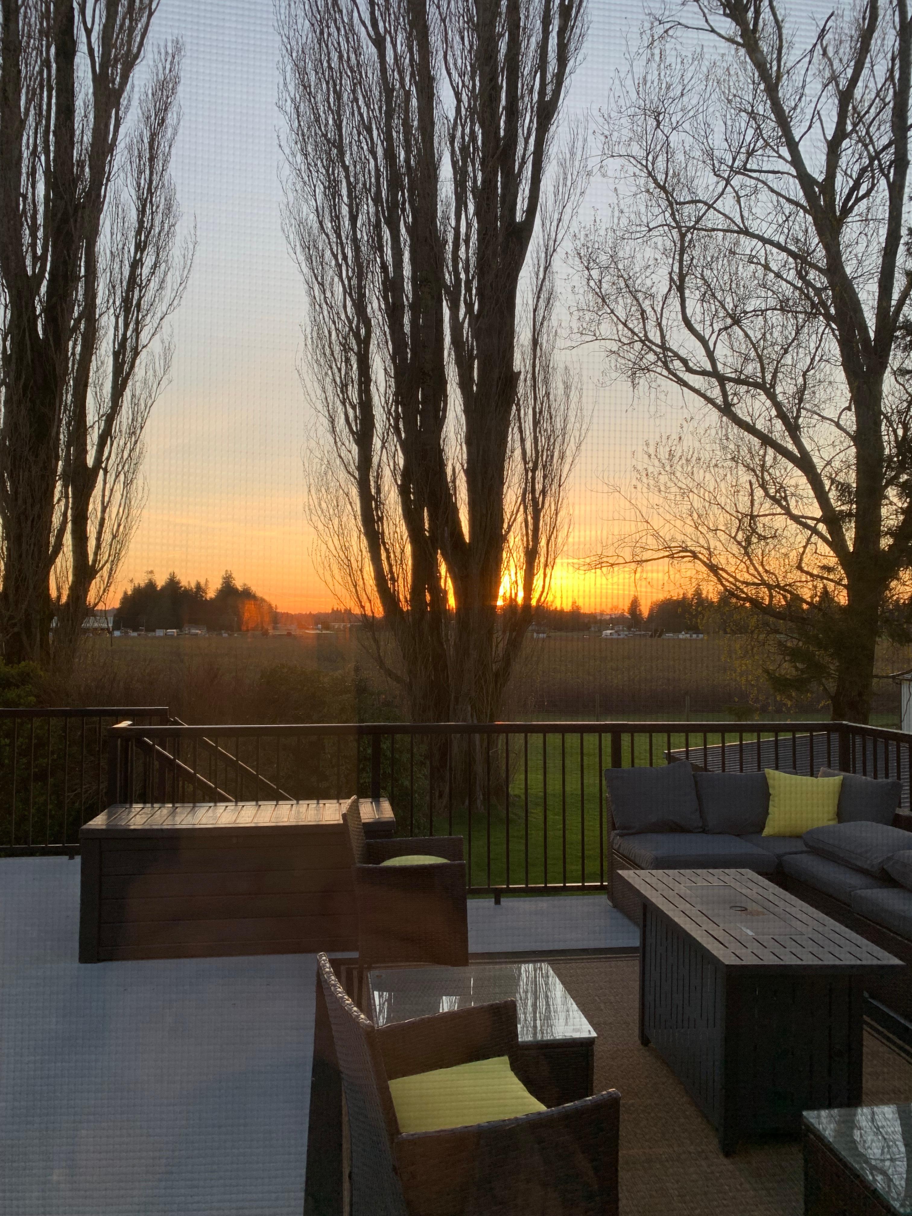 Deck at sunset
