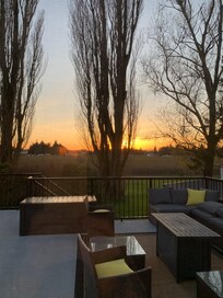 Deck at sunset