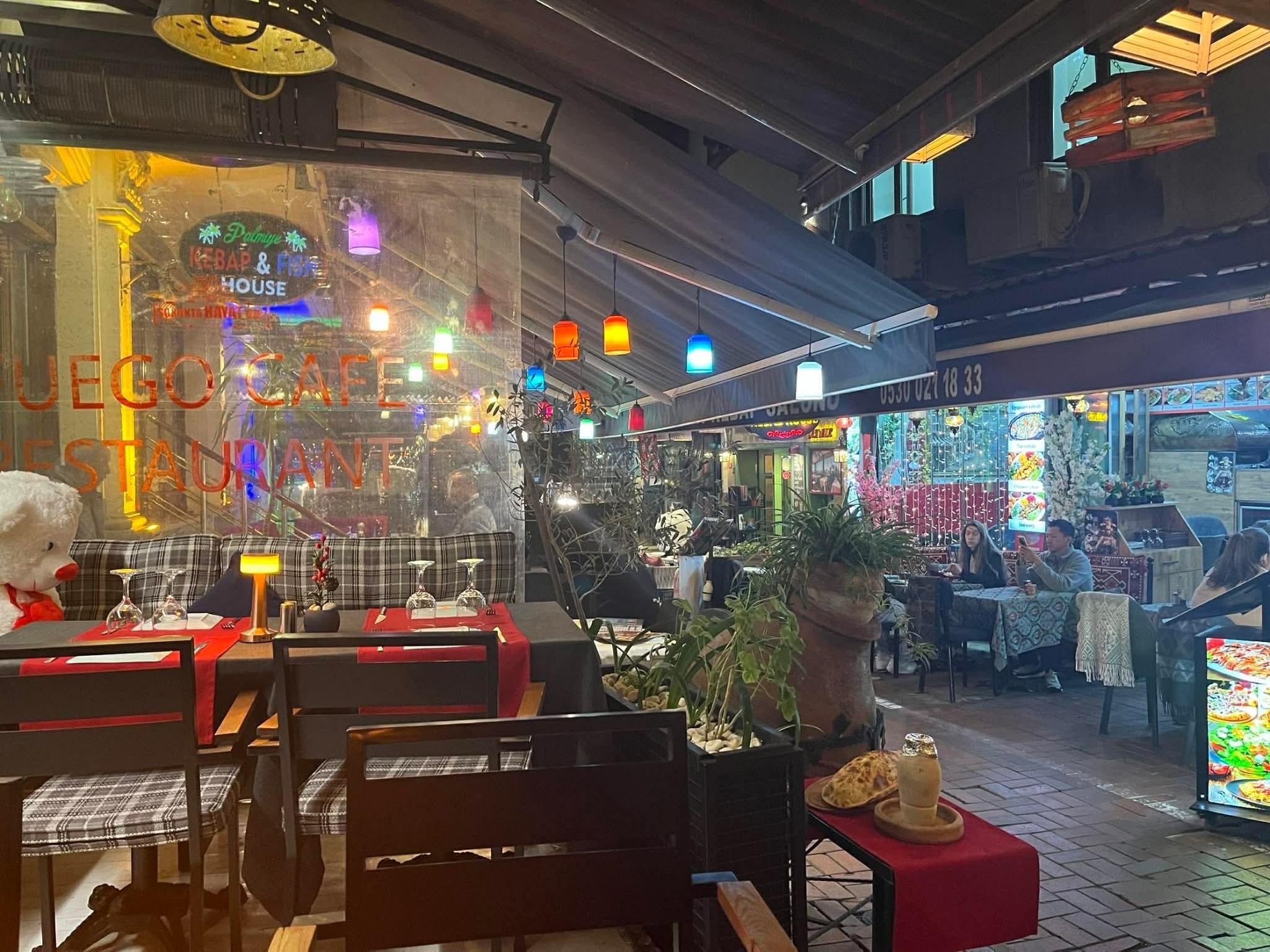 Fuego restaurant downstairs had great food and super friendly staff