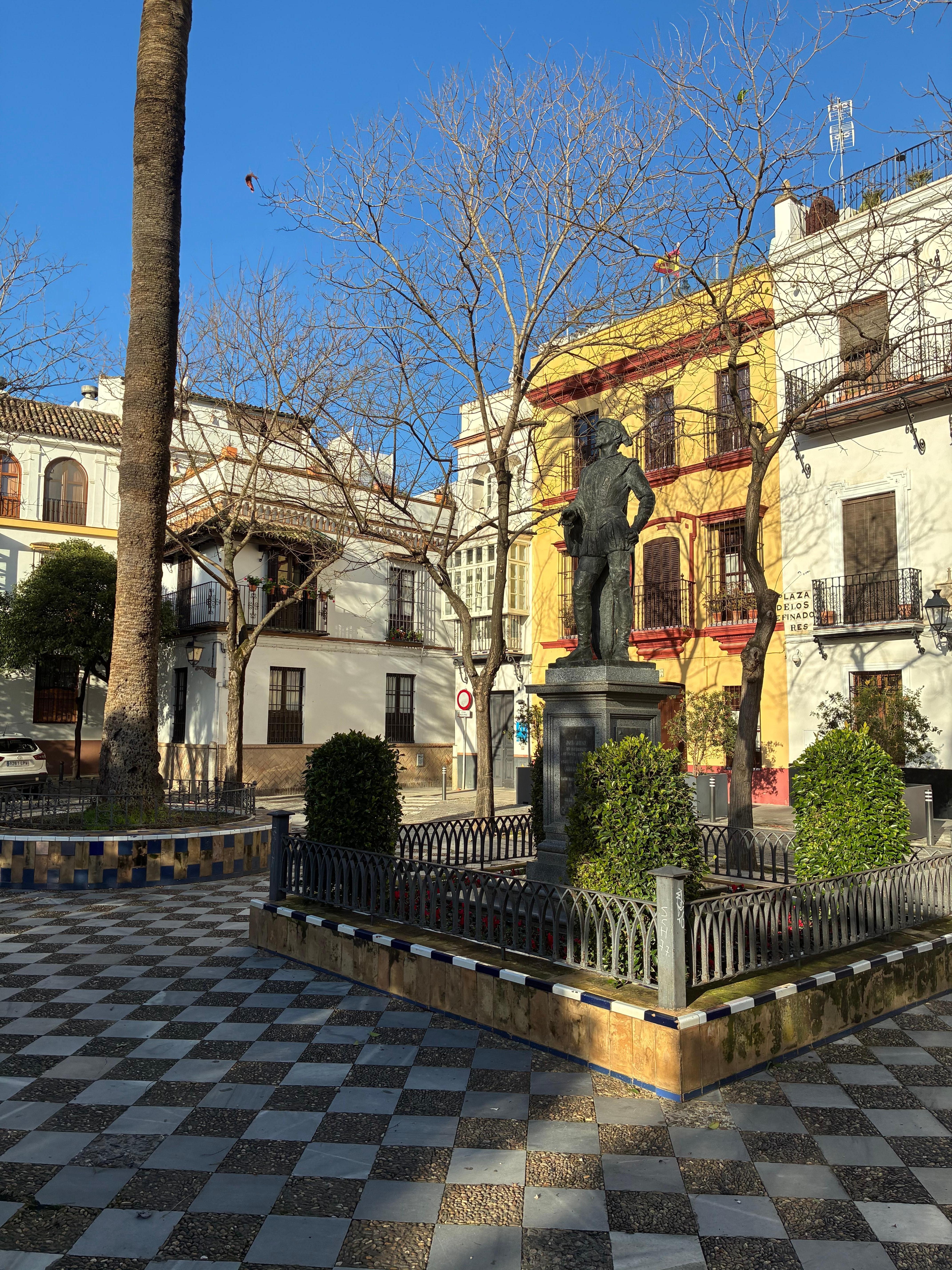 View of the square outside the apartment 