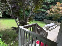 Overlooking fenced in area.