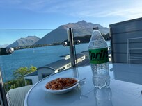 Can eat while watching the view if wanted.