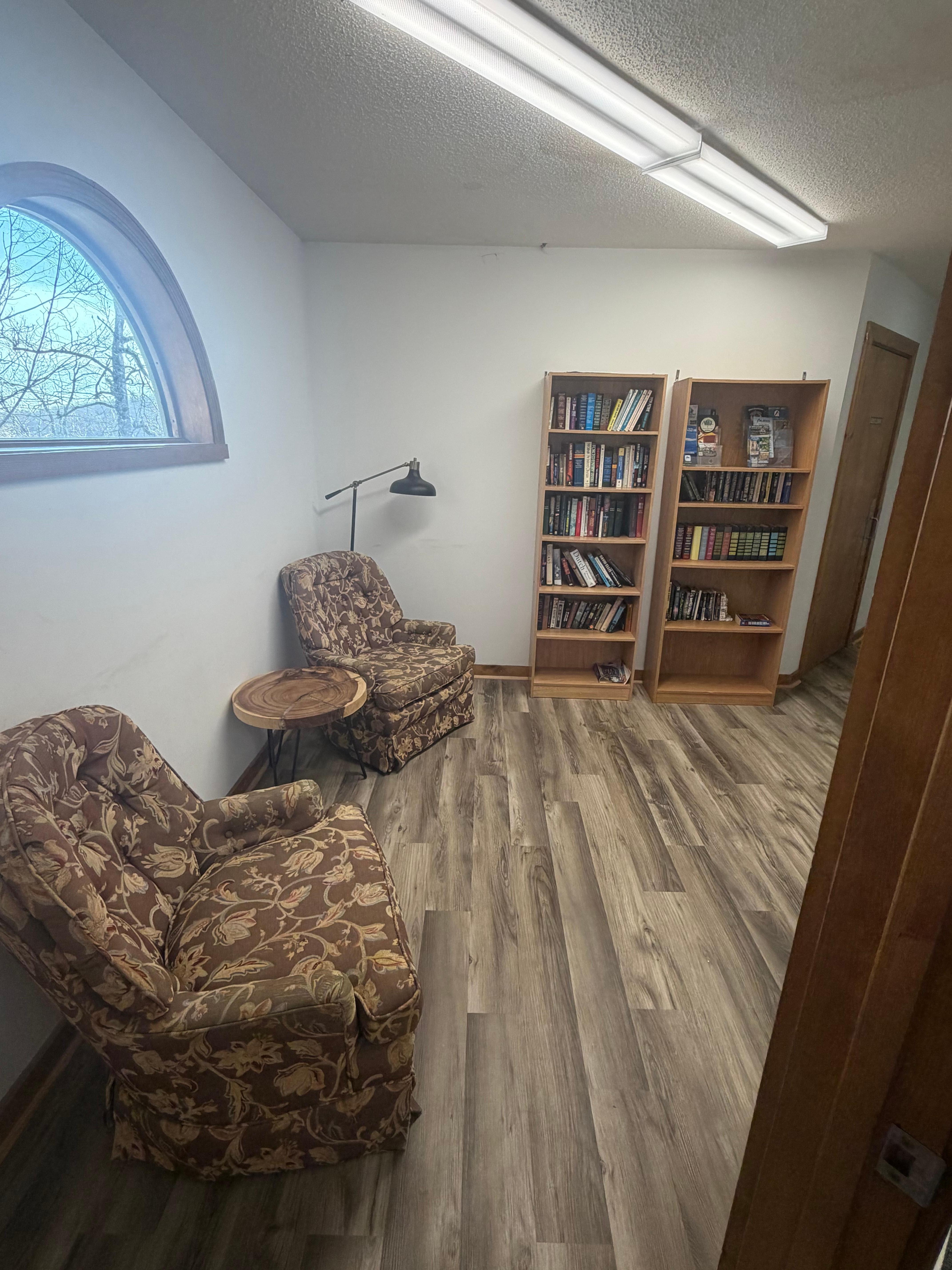 Reading area beside the game room