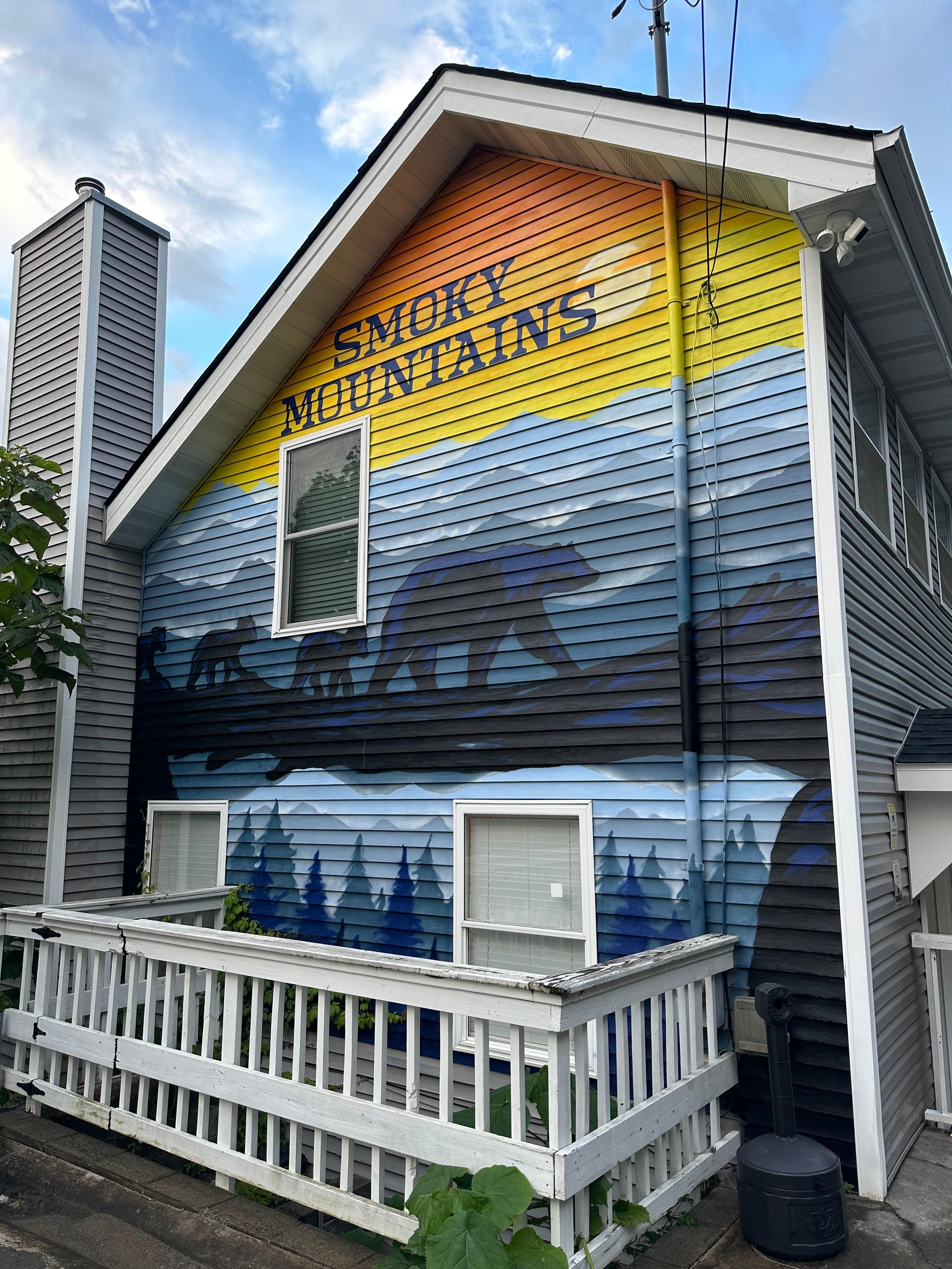 Cool design on side of house 