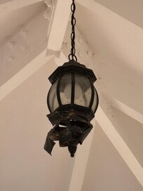 Broken light outside our room door