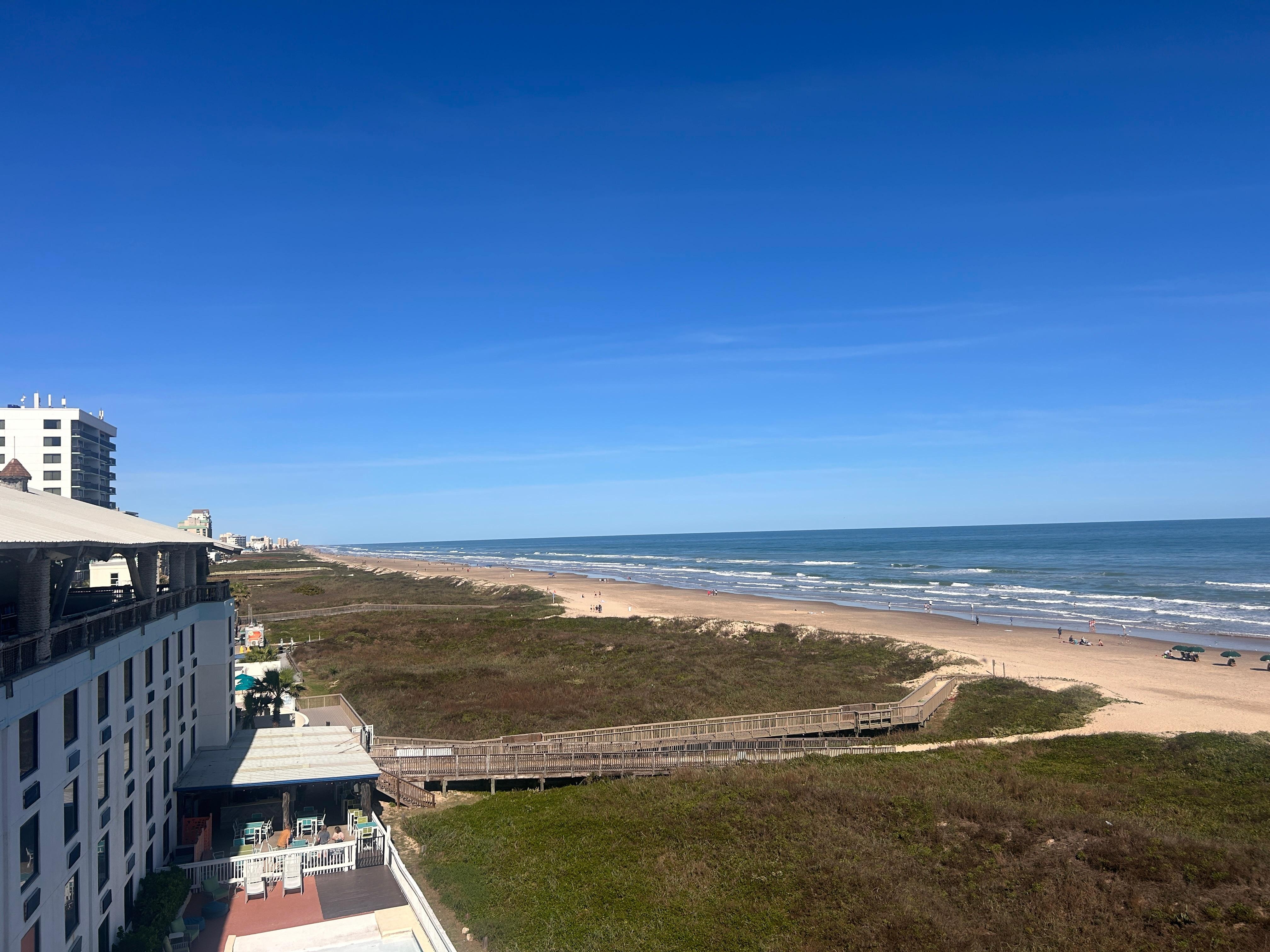 View from the wrap around top floor balcony 