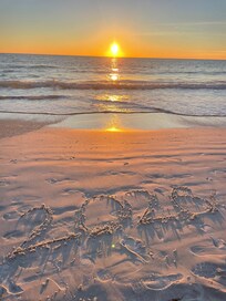 Amazing sunset. This is Bradenton Beach. 2 blocks from The Coast Cove property.