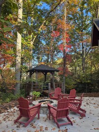 Firepit was stocked with wood and started easily!