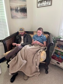 Relaxing after the hike