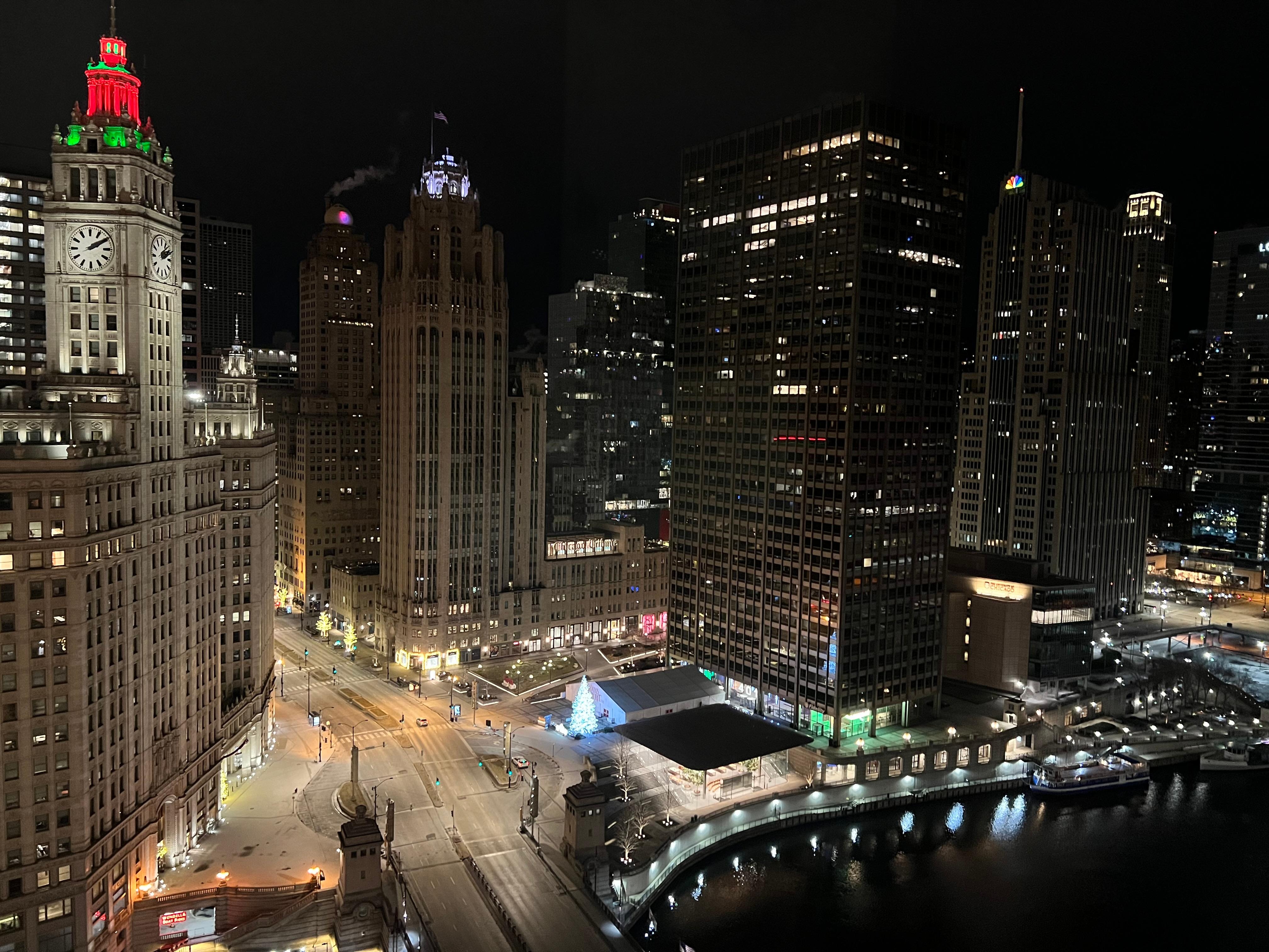 Night time view from the room