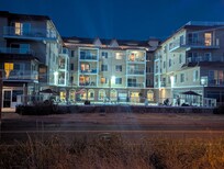 Nite time view from beach of property