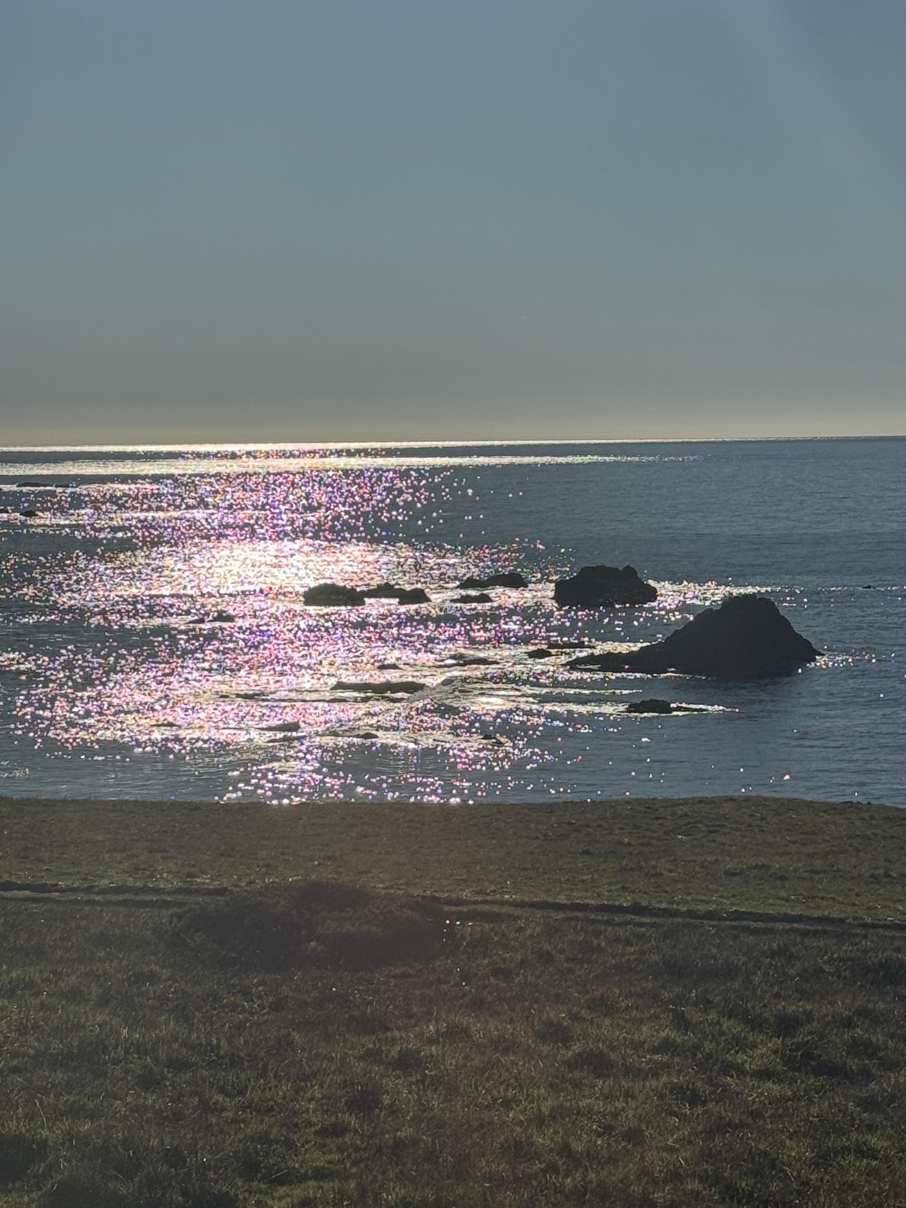 Shimmery morning ocean