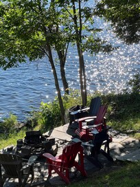 Nice morning view from the deck. The lake water was warm and inviting.