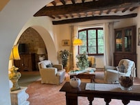 Inviting and comfortable relaxing and reading spots.