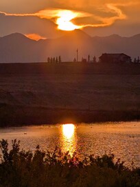 Sunset view from the front porch.