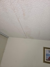 Ceiling paint chipping out.