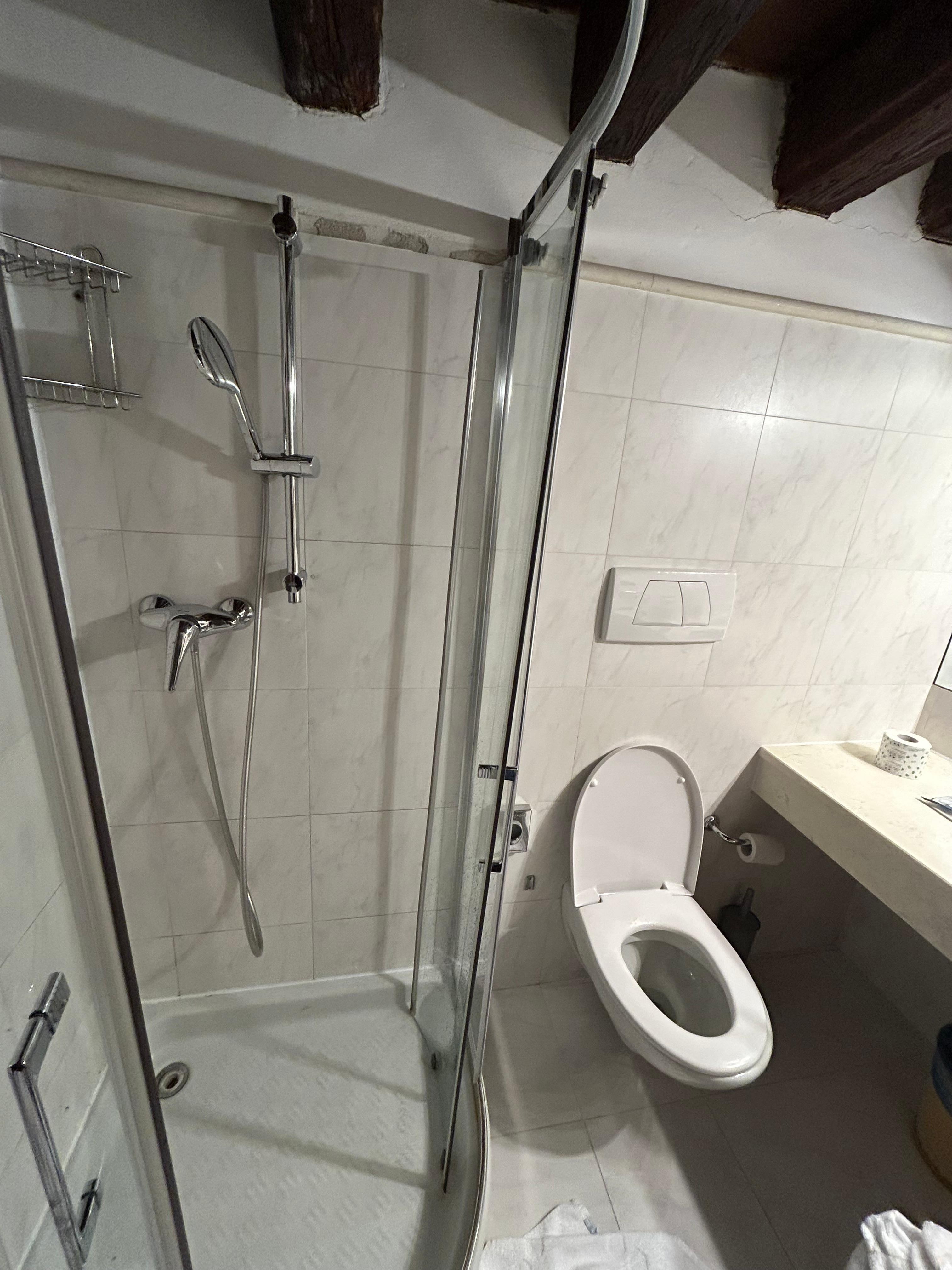 Shower door fell on my wife