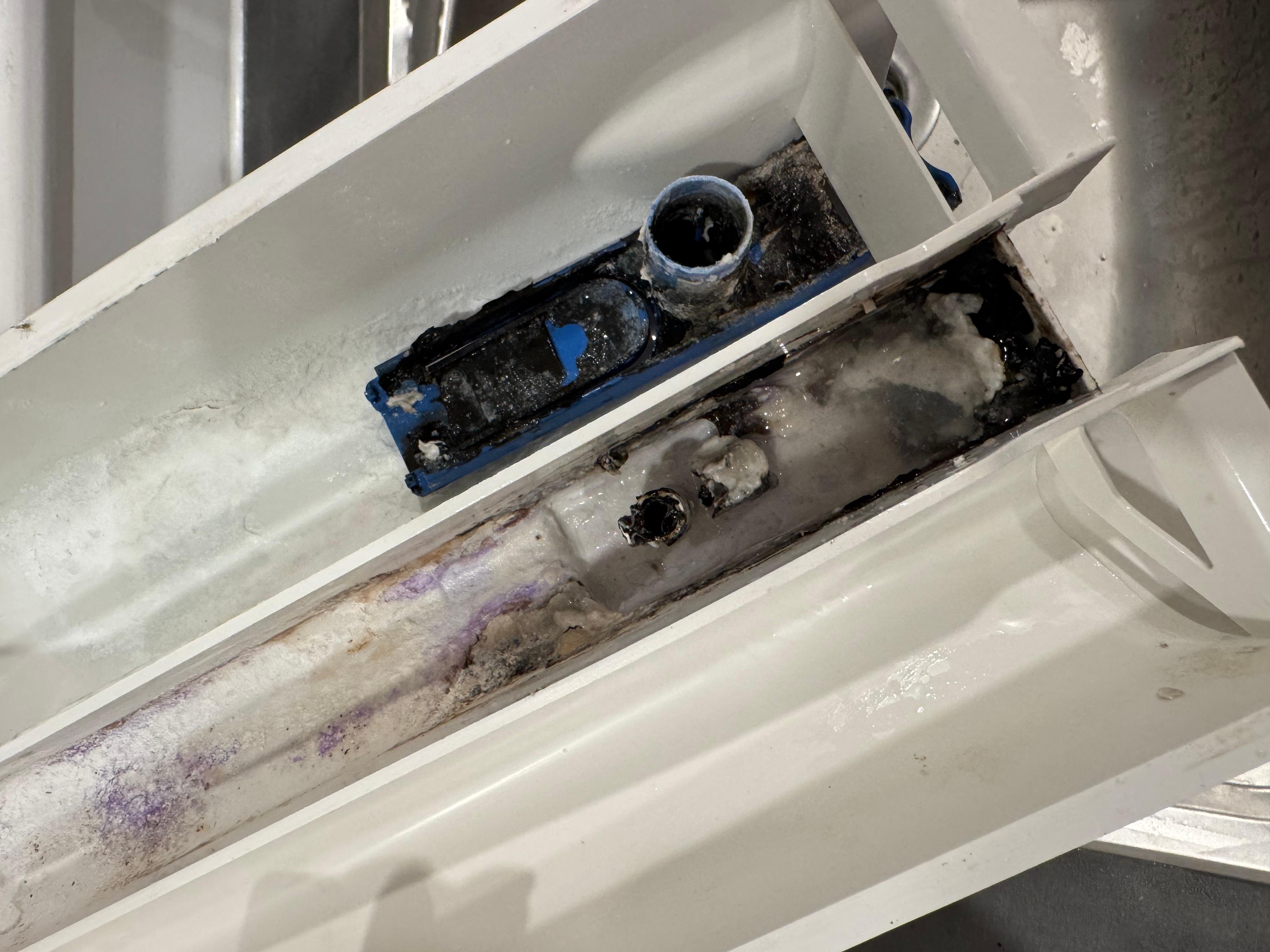 Inside of washing machine soap drawer