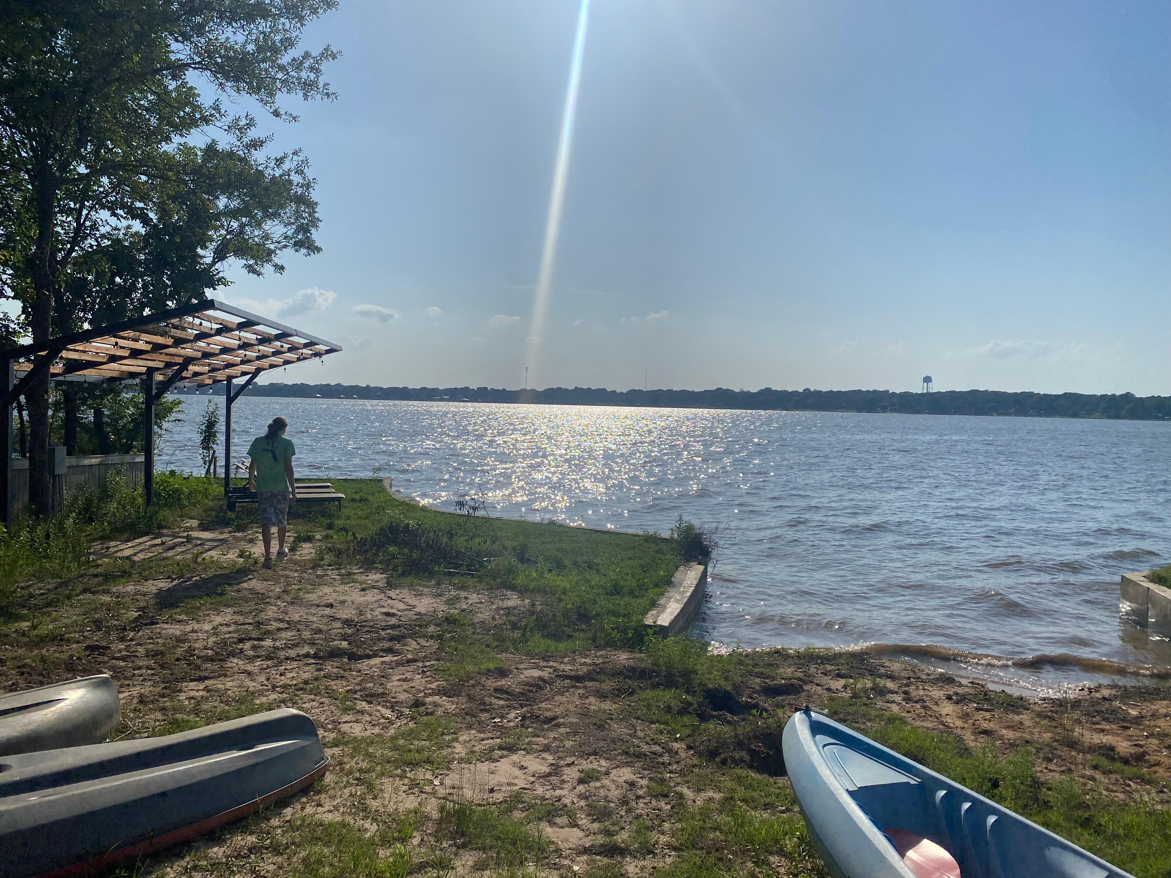 View of the lake from the property.