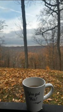Loved waking up and enjoying coffee outside. The view was amazing! Wonderful setting and so glad hosts left deck chairs out for us to use!