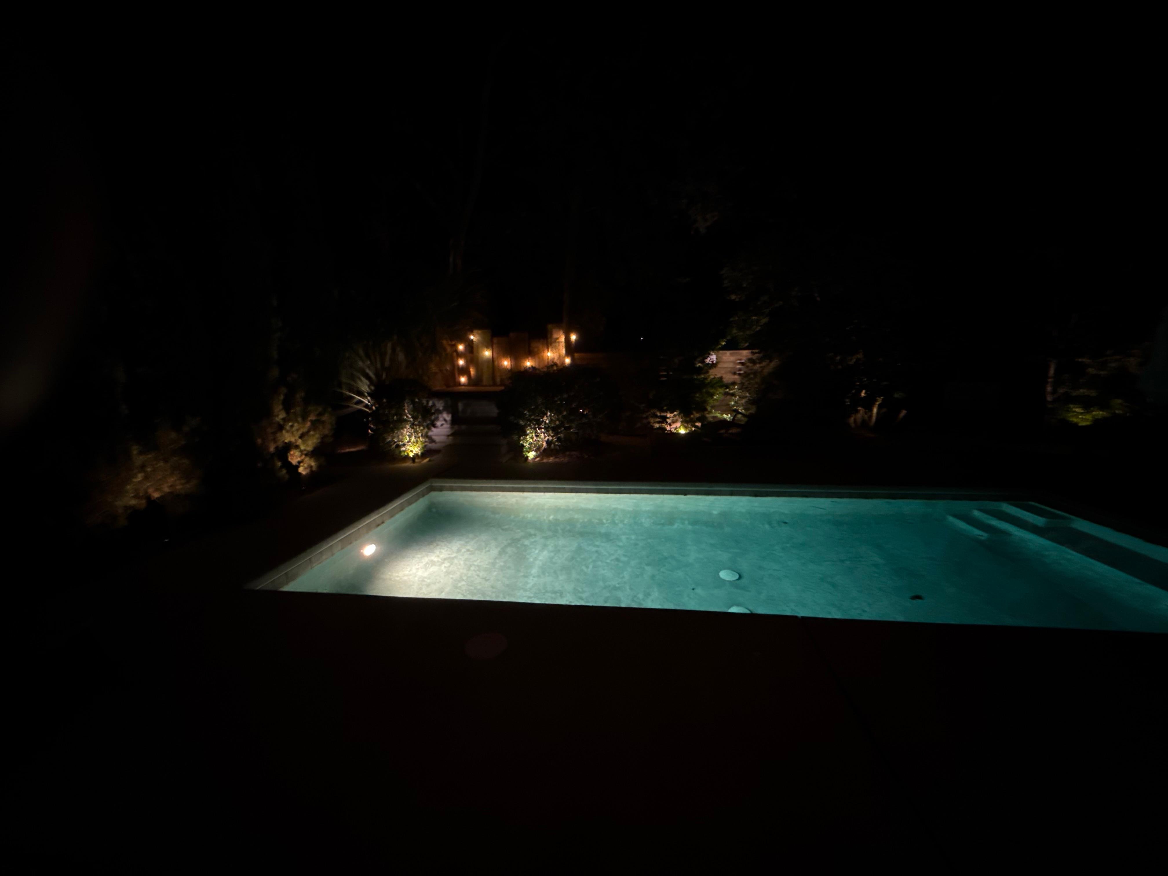 The pool as we relaxed with a nice bottle of red vino! . 