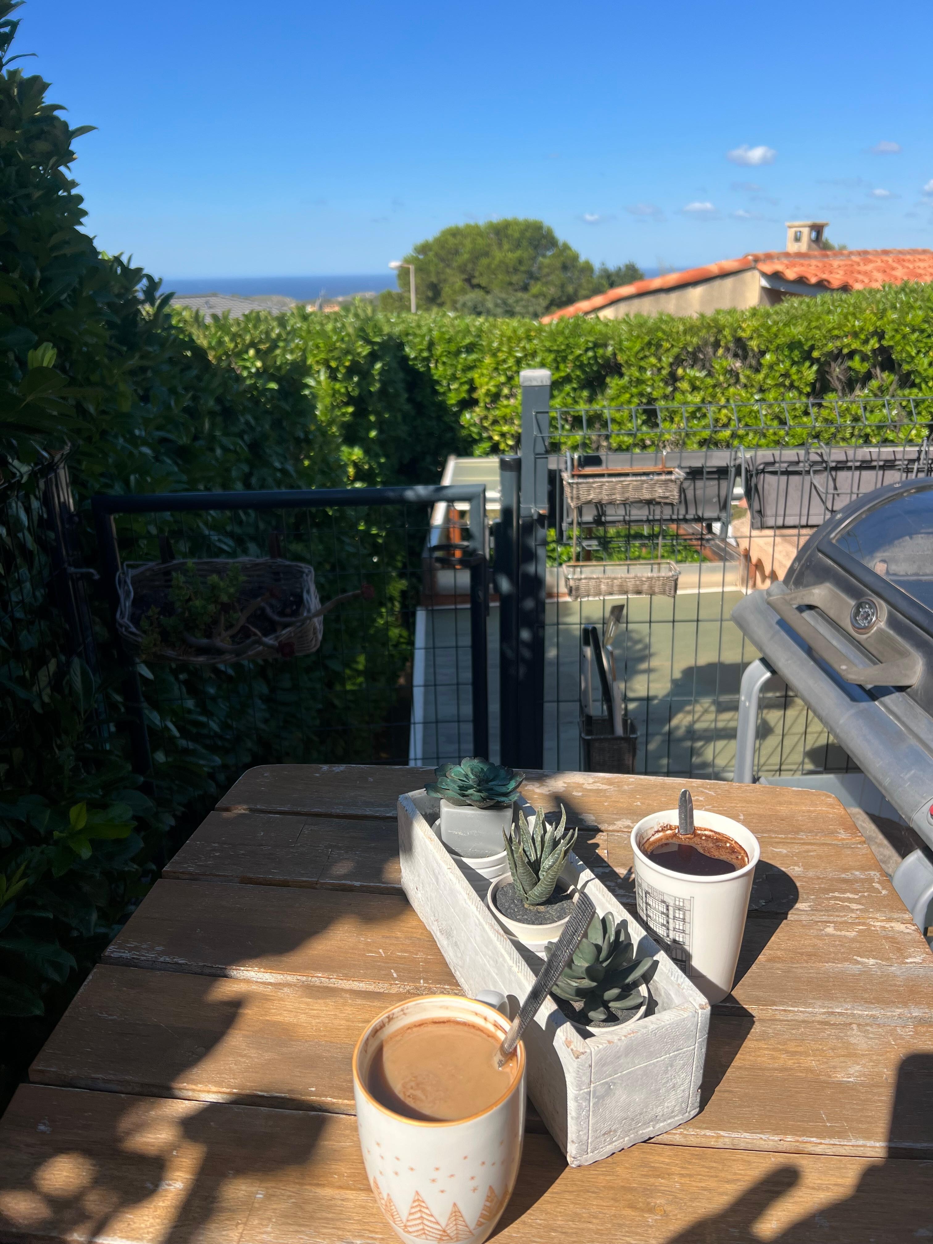 Grill und Morgenkaffee