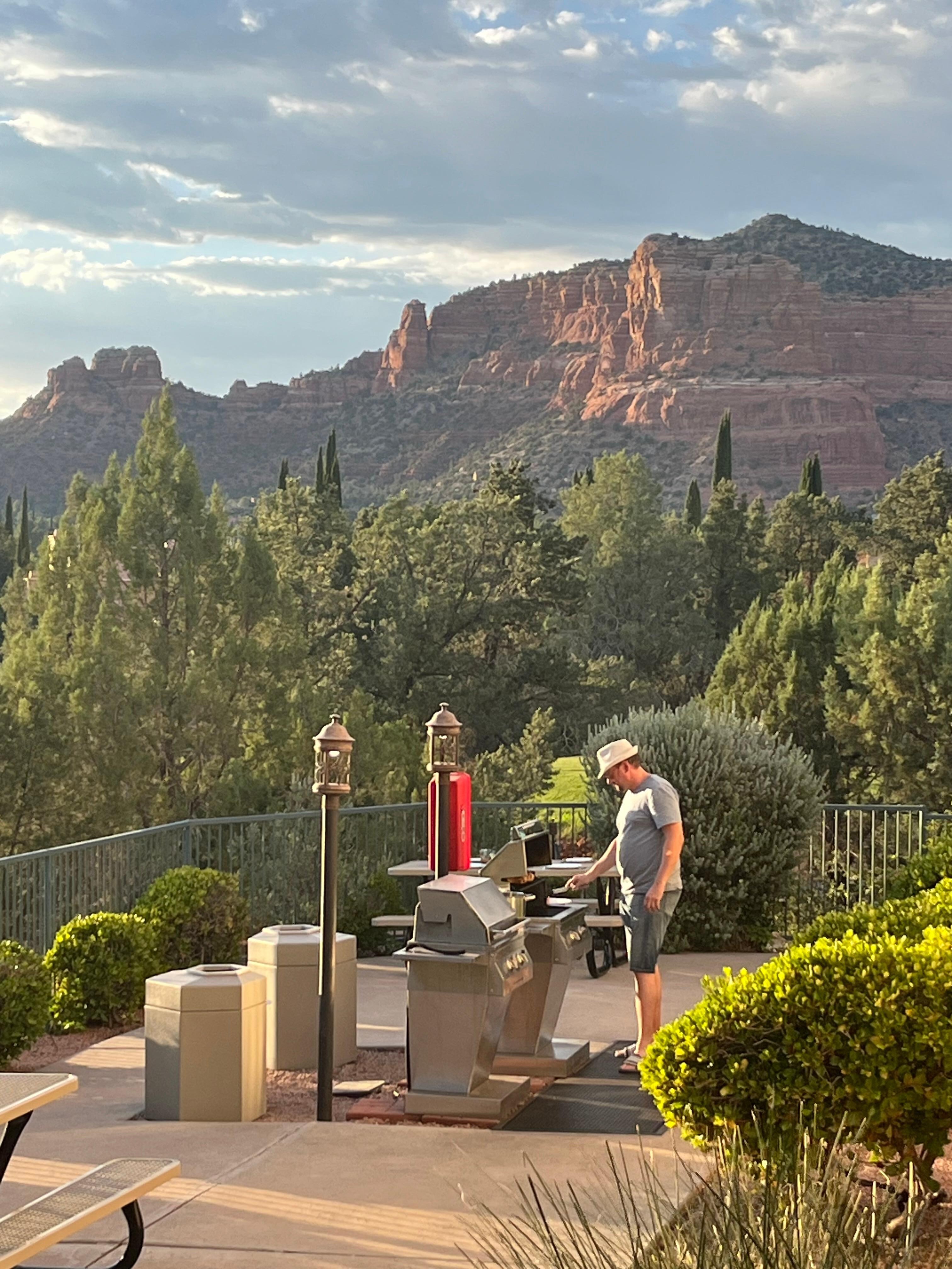 One of many Bbq areas